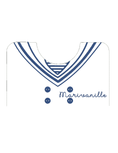 Bavoir avec col marin...