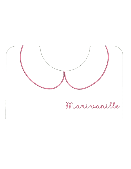 Lot bavoirs col claudine et marin enfant et poupée (cadres 20x30 et 13x18 cm)