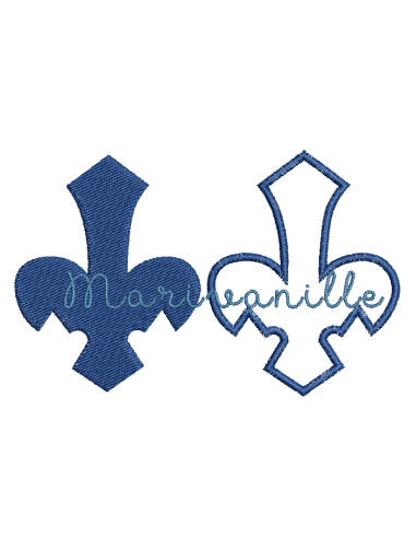 Fleur bleue, blanche, or,  SUF - 3...