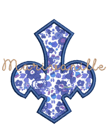 Fleur bleue, blanche, or,  SUF - 3...