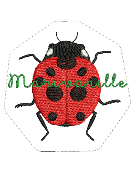 Coccinelle pour broche / écusson