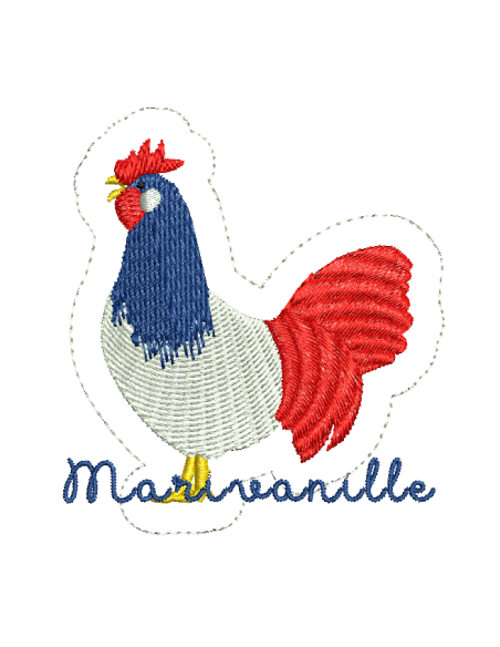 Coq pour broche / écusson