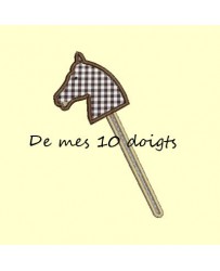 Cheval Baton en appliqué - 1 taille