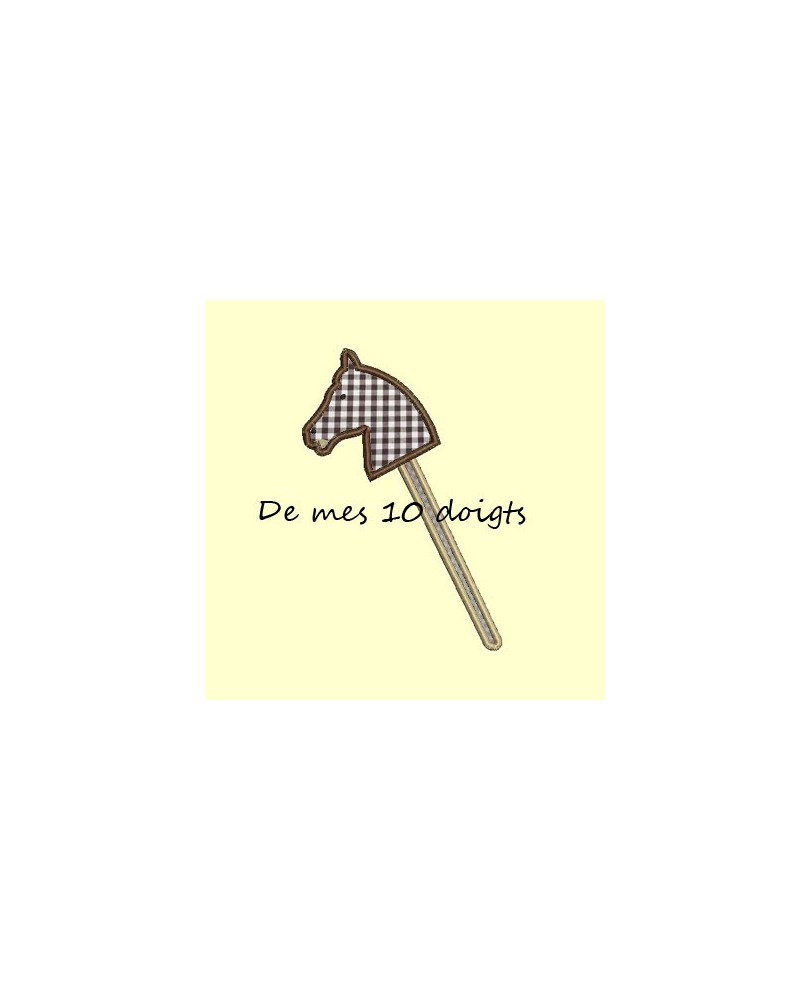 Cheval Baton en appliqué - 1 taille