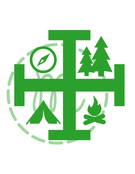 Motif de camp, Croix SUF, scoutisme (découpe)