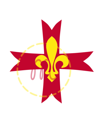Croix scoute,  Europe (découpe)
