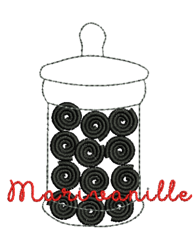 Bonbonnières avec bonbons rouleaux de...