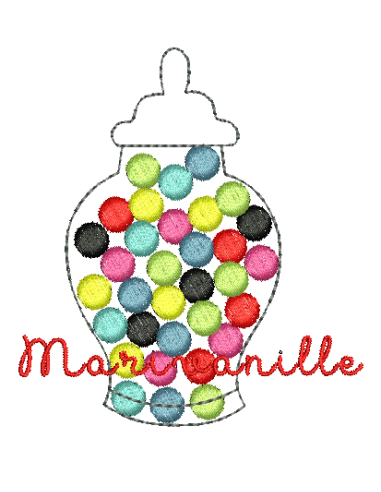 Bonbonnières avec Bonbons de couleur