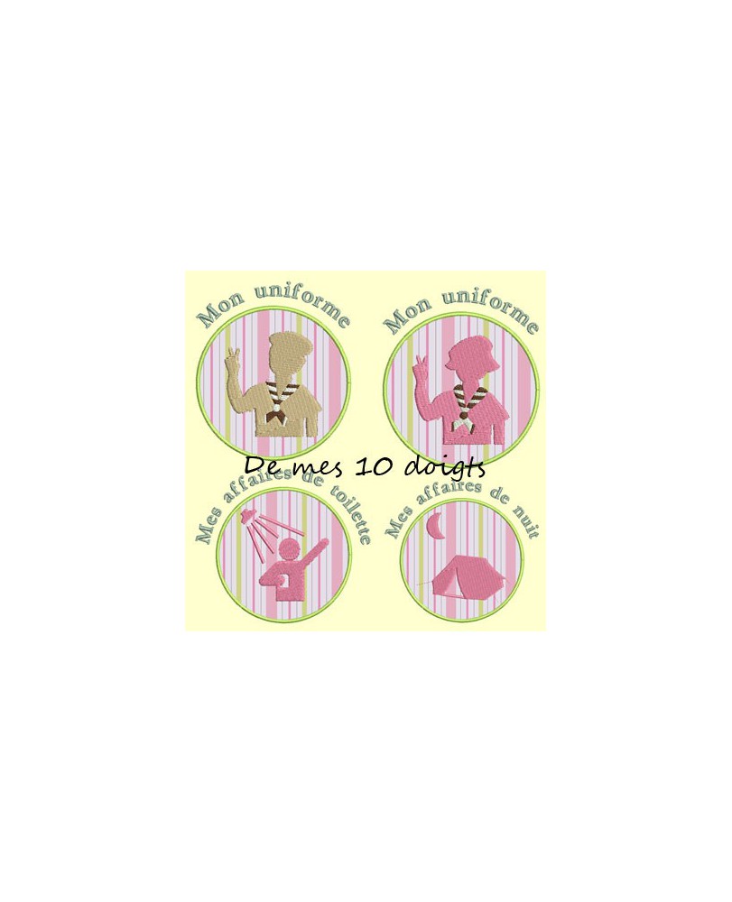 Motifs pour orner des sacs de camps