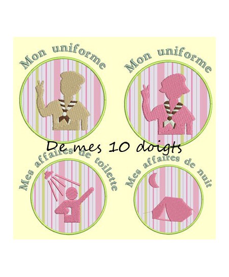 Motifs pour orner des sacs de camps