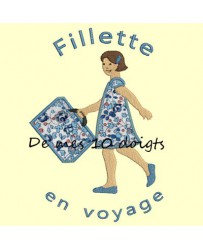 Fillette et sa valise