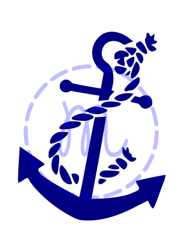 Ancre et corde (découpe)