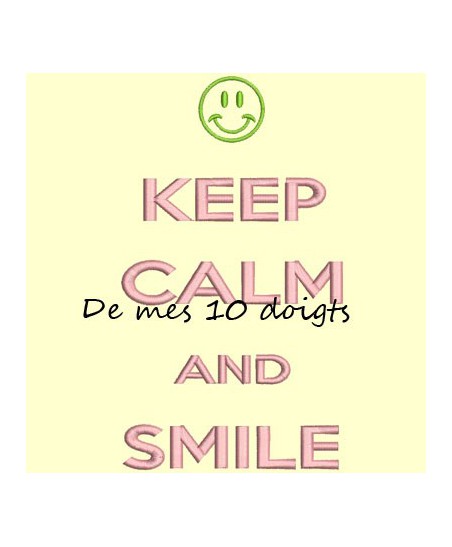 Keep Calm And Smile - 10x18cm