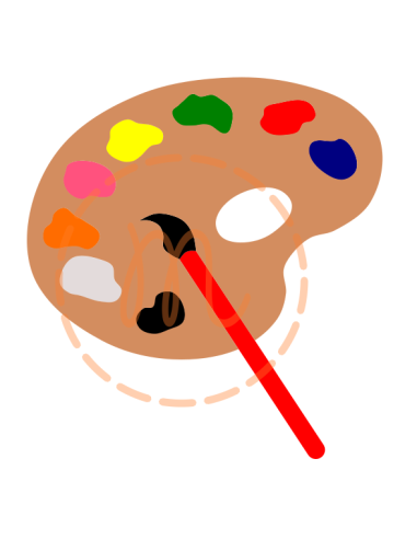 Palette de peinture (découpe)