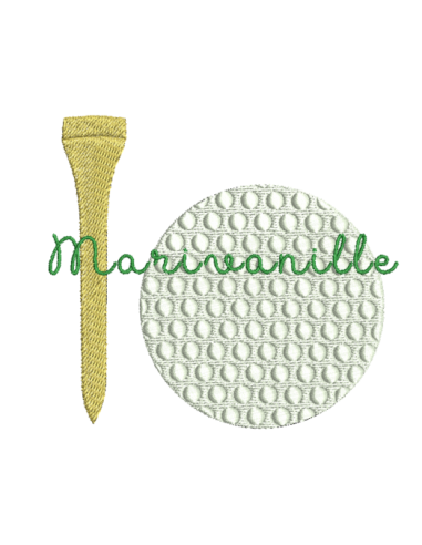 Balle de golf et tee