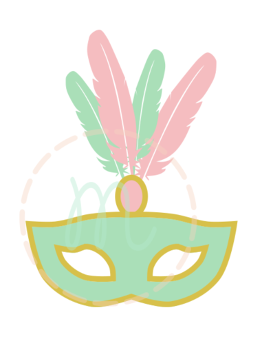 Masque de carnaval à plumes (découpe)