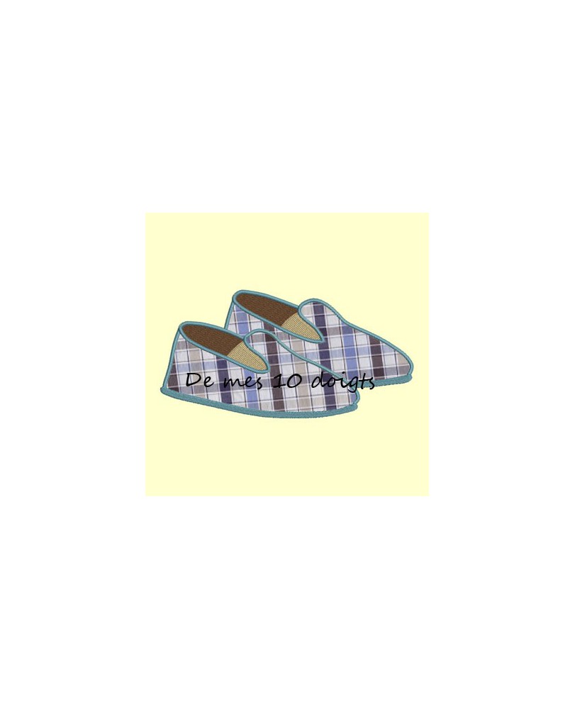 Chaussons en appliqué - 3 tailles Chaussons en appliqué - 3 tailles