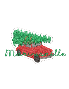 Voiture et sapin-Noël-pour...