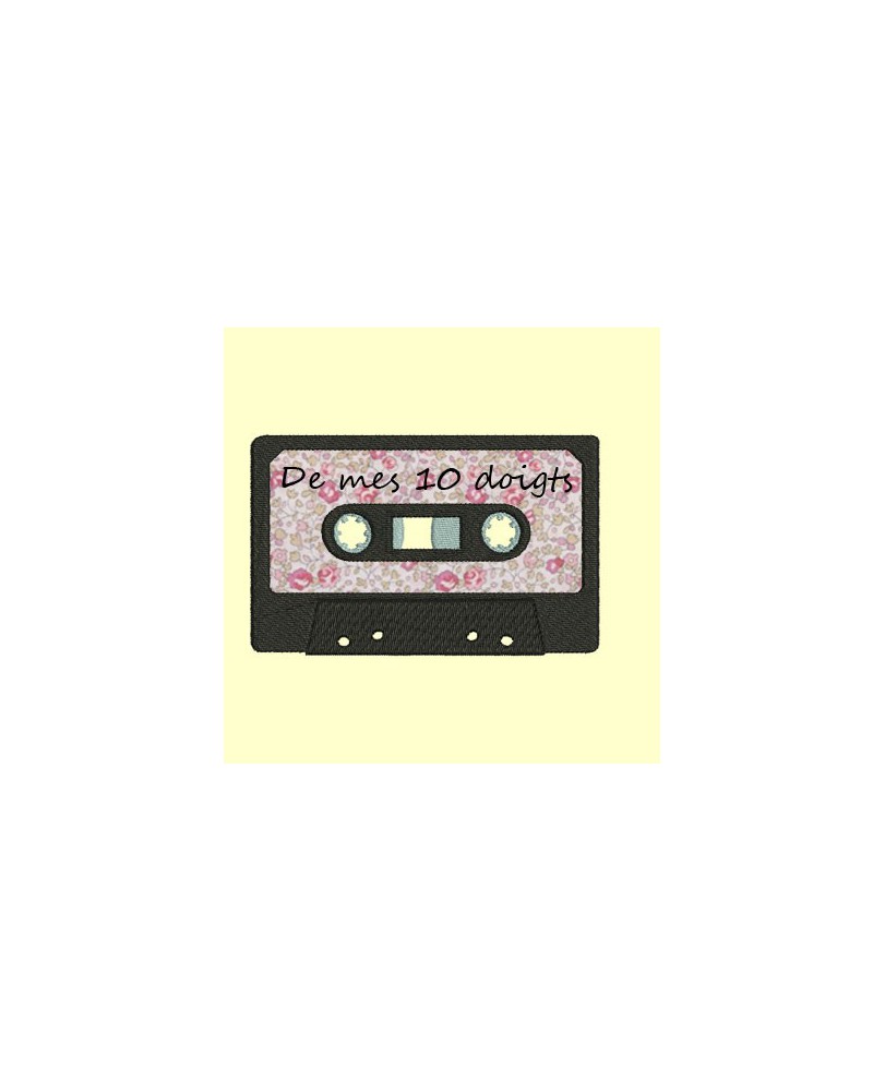 cassette audio en appliqué - 3 tailles