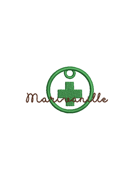 sac à bobos et écusson croix verte