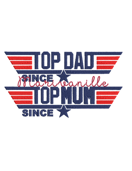 Top Dad, top Mum  2 tailles, version à personnaliser