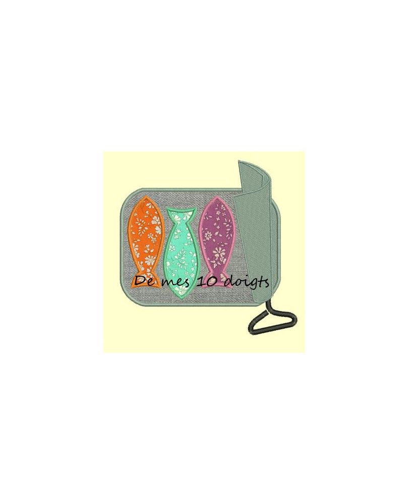 Boite de sardines en appliqué - 2 tailles