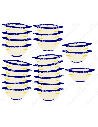 Lot Bols Bretons (découpe, 6 motifs)