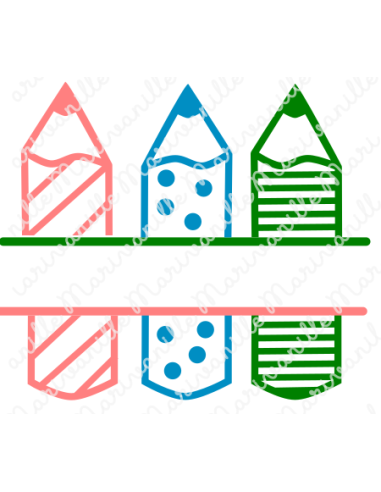 3 Crayons à personnaliser (découpe)