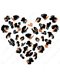 Coeur léopard (découpe)