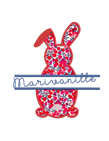 Lapin à personnaliser -2 tailles- appliqué