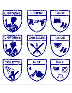 12 Ecussons sacs de camp...