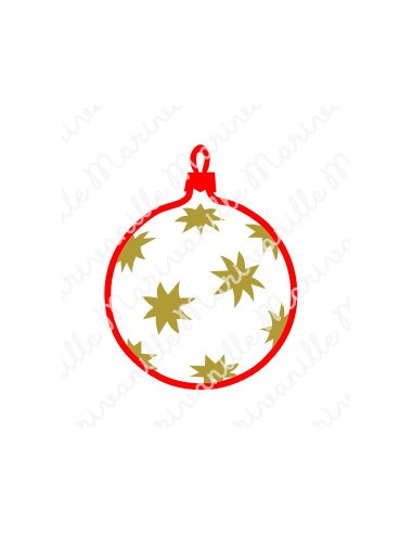 Boule de Noël étoile (découpe)