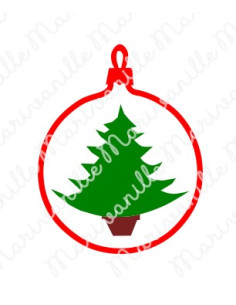 Boule de Noël sapin (découpe)