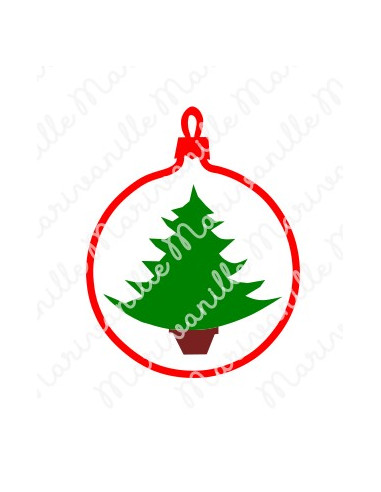 Boule de Noël sapin (découpe)