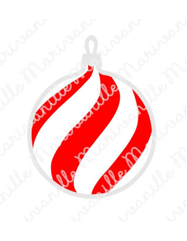 Boule de Noël sucre d'orge (découpe)