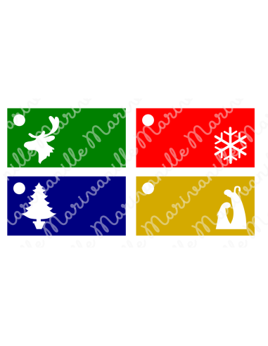 4 étiquettes de Noël (découpe)