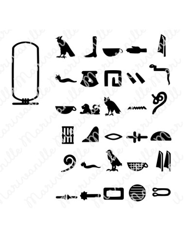 Alphabet hiéroglyphes (découpe)