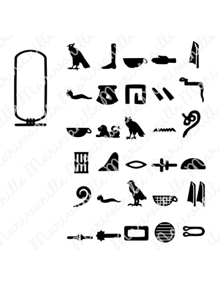 Alphabet hiéroglyphes (découpe)