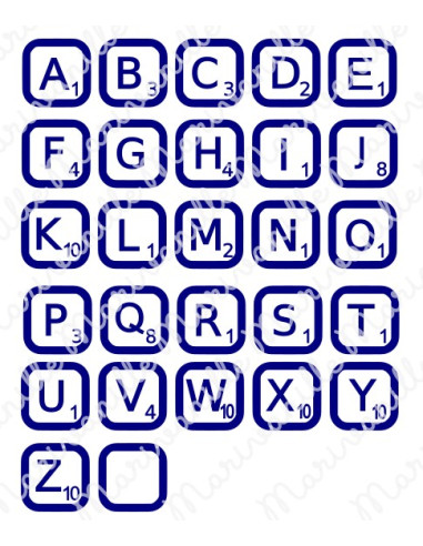 Alphabet scrabble (découpe)