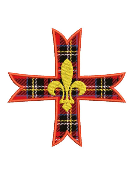 Croix scouts d'Europe appliqué - 3 tailles - 2 versions