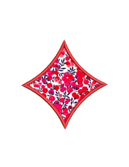 Pique Coeur Carreau Trèfle en appliqué 9 cm