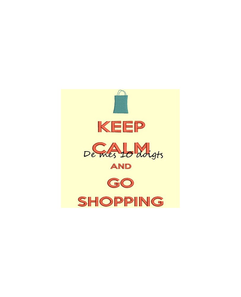 Keep Calm And go shopping - 10x18cm