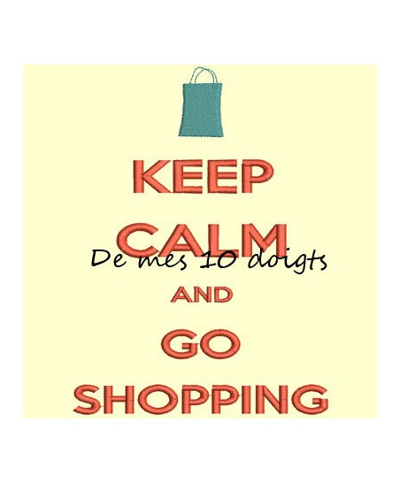 Keep Calm And go shopping - 10x18cm