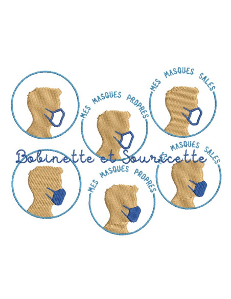 Masque Sanitaire Homme - 3 versions - 3 tailles