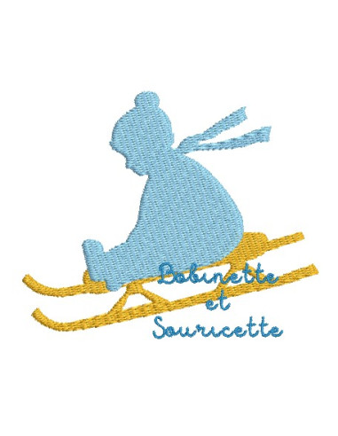 Enfant en luge, version fillette et...