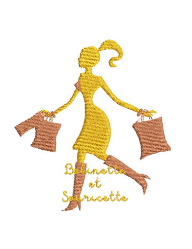 Femme en ombre chinoise - shopping -...