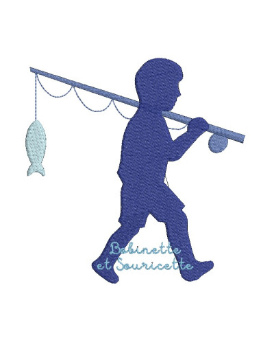 Garçon revenant de la pêche - 4 tailles