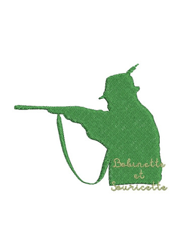 Fusil à l'épaule - cadre 10x10