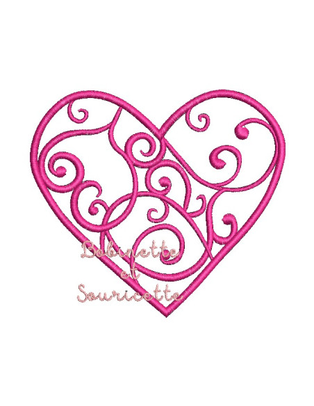 Coeur en arabesque - 10cm