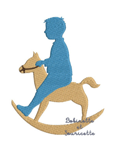 Enfant sur son cheval à bascule - 2...